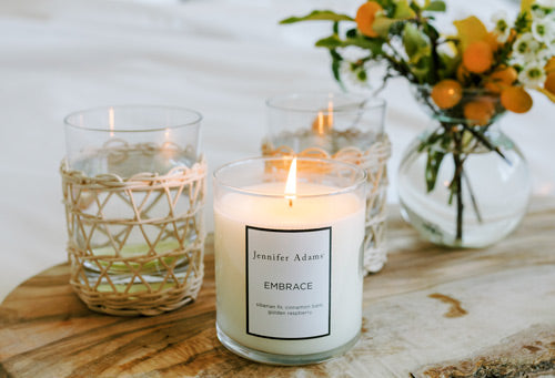 Fresh Linen Candle by Bed Threads