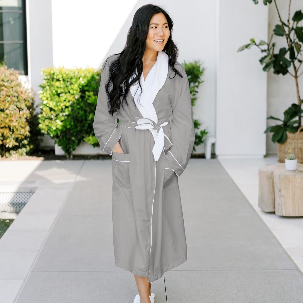 Plush Bathrobes Graphite – Jennifer Adams® Home