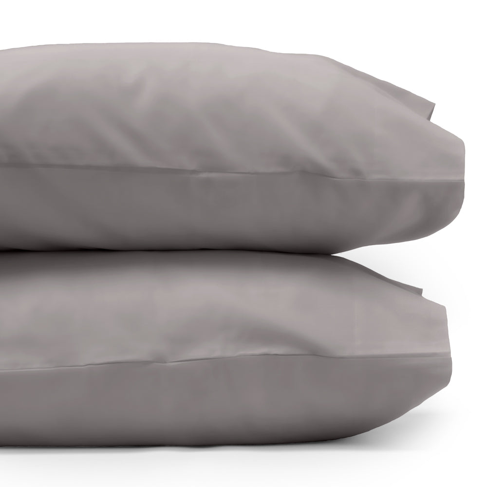 Cotton Sateen Pillowcases | 400 TC | Graphite