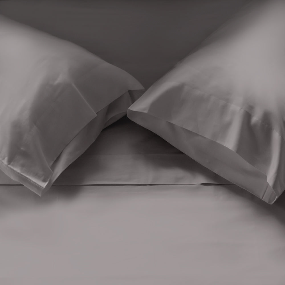 Cotton Sateen Pillowcases | 400 TC | Graphite