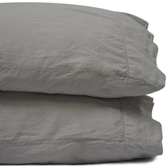 Cotton Sateen Pillowcase | Relaxed Storm Gray