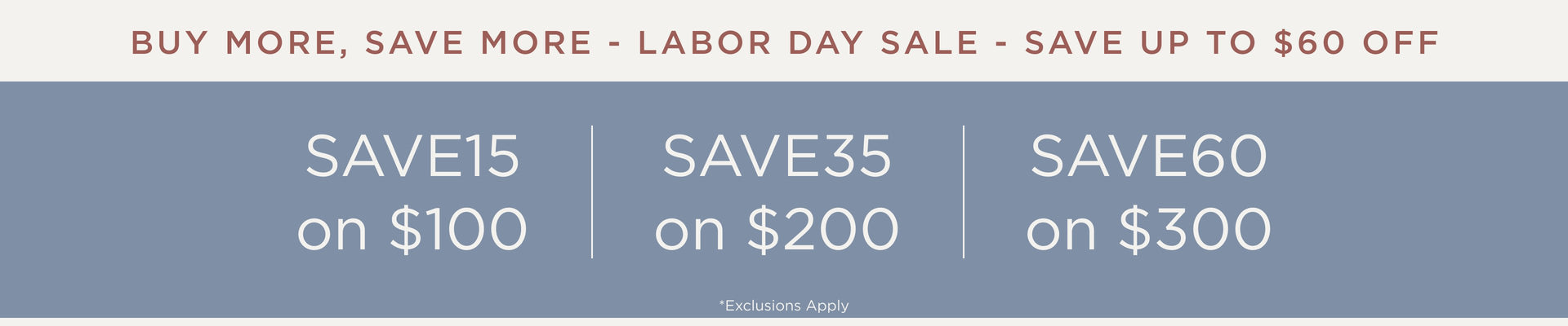 Labor Day Savings Event